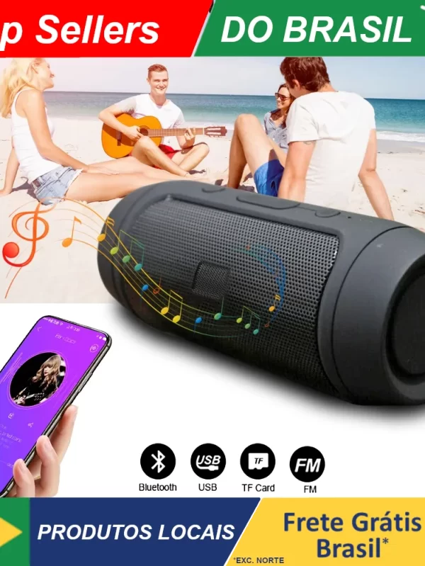 DAFUSHOP Caixa de Som Alto-falante Portátil Al-007 Touch Com Bluetooth eletronico Resistente À Respingos PRONTA ENTREGA