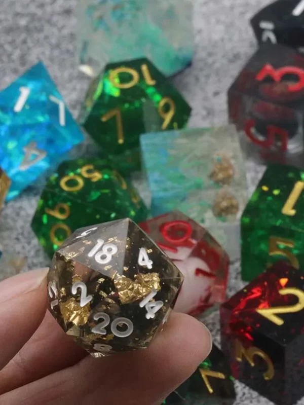 Polyhedral Dice para RPG, Random Resin Dice, D & D, Bar, Pub, Festa, RPG, Jogos de tabuleiro, 1pc