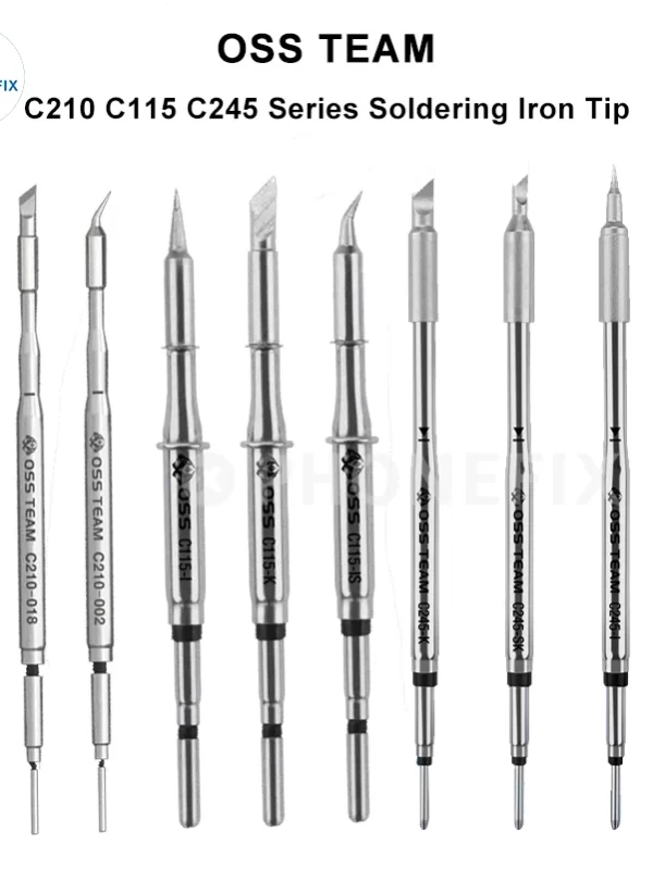 OSS C115 C210 T245 Soldering Iron Tips Universal T245 T210 T115 Soldering Station Compatible JBC SUGUN Maant GVM Handle Iron Tip