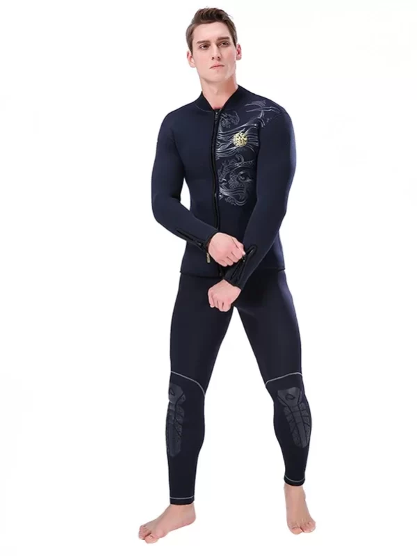 Slinx 5mm Diving Wetsuit Jackets And Pants Men Neoprene Diving Kite Surfing Underwater Clothes Suit Front Zip - Image 2