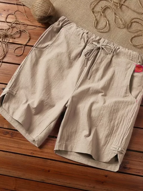 Shorts casuais soltos masculinos, de linho de algodão, respirável, curto hip-hop, plus size, masculino, verão, novo