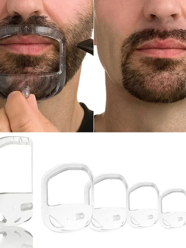 5 pçs/set homens barba estilo ferramenta de barba barça modelo de barbear barba barba cuidados com o rosto modelagem aliciamento presente para o marido