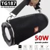 50W de alta potência caixa de som Bluetooth Speaker Outdoor IPX6 Coluna Sem Fio Impermeável Portátil super básico partido áudio 3D alto-falantes estéreo para pc Centro de Música Subwoofer FM TF cartão USB TG187