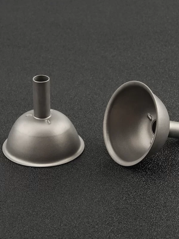 Mini funil de titânio para acampamento ao ar livre, frasco cinza, funil pequeno vinho pote, sem ferrugem, 1pc