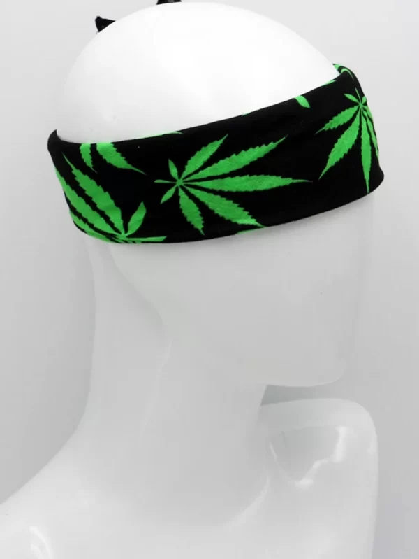 Verde folhas bandana de algodão para homens, lenço quadrado preto pescoço, bandana, lenço, hiphop Headwear