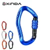 XINDA-Outdoor Escalada Mosquetão, trava de segurança, liga de alumínio, com mola Gate Buckle, Survival Survival Equipment, 22KN