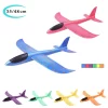 Crianças DIY mão jogando avião brinquedo, planador lutador voando brinquedo, modelo de avião de espuma, jogo ao ar livre, saco de enchimento para crianças
