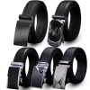 Cintos de couro genuíno masculino, fivela automática, couro de vaca, luxo, negócios, casual, alta qualidade, designer, cós masculino, novo, 3,5 cm