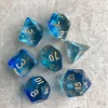 Multi-Sided Limpar Dice Set, Dados poliédricos para o jogo de cartas Board, Tarot Suprimentos, DND e RPG, Acessórios, 7PCs por conjunto