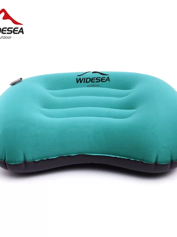 Widesea portátil inflável travesseiro equipamentos de acampamento compressible dobrável almofada ar ao ar livre protetor turismo dormir engrenagem