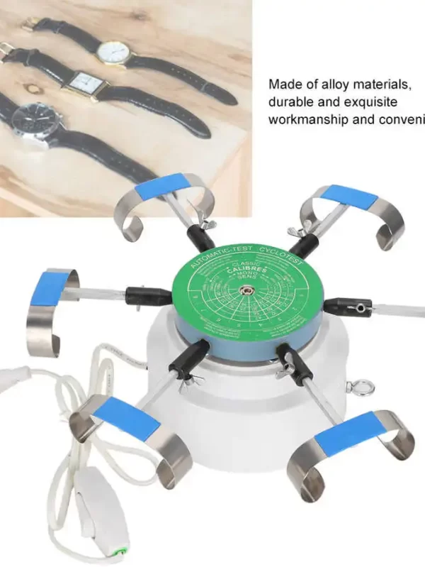 Professional Alloy Mechanical Watch Test Winder Machine Automatic Watches Testing Repairing Tools Hold 6 Watches EU Plug 220V - Image 2