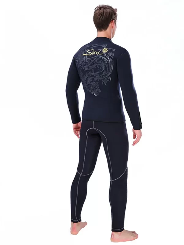Slinx 5mm Diving Wetsuit Jackets And Pants Men Neoprene Diving Kite Surfing Underwater Clothes Suit Front Zip - Image 3