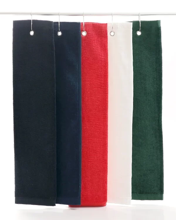 Toalha de golfe com gancho, 40*60cm, algodão macio, esporte, 5 cores, acessórios de limpeza, golf, esportes