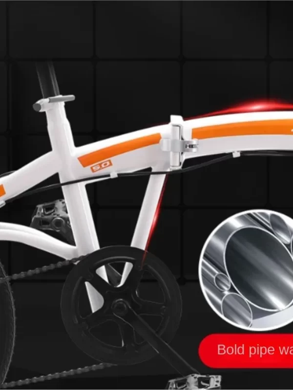 FJ Durável Bicicleta Dobrável para Adultos, Velocidade Variável, Freio a Disco Duplo, Liga de Ciclismo, Roda Integrada, 20 Polegada, ao ar livre - Image 2