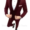 Costume Homme Mariage Formal Fashion Black Slim Fit Suits For Men 3 Piece Groom Wedding Suit Tuxedo 2024 Latest Coat Pant Design
