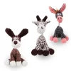 Mastigar brinquedo para animais de estimação, Forma Animal, Limpeza Squeak, Som de pelúcia, Acessórios para cães pequenos e médios, Treinamento