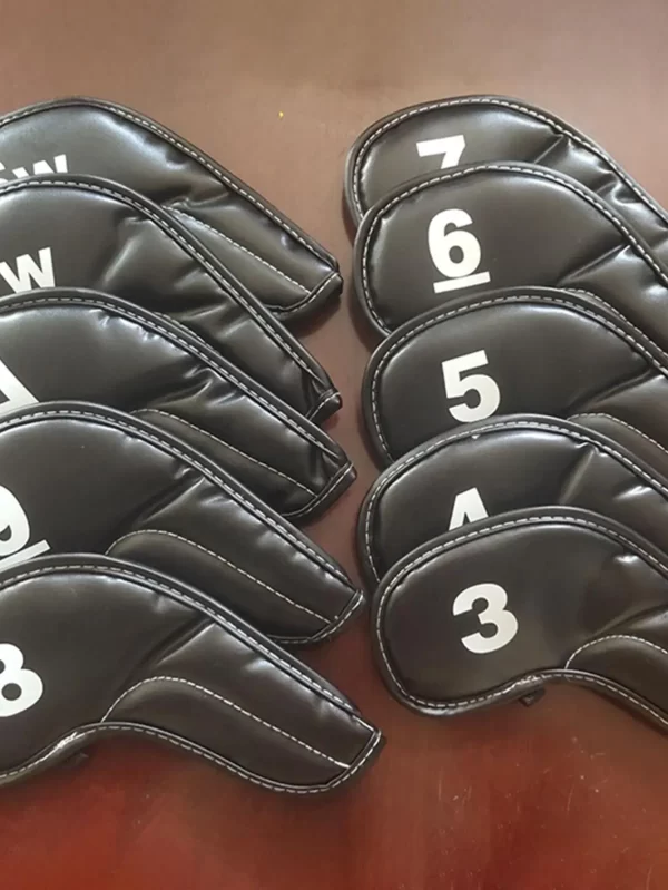 Headcovers Ferro Golfe PU Set, Tampa Da Cabeça Do Clube De Golfe, Número Tag Wedge Ferro, 10Pcs - Image 5