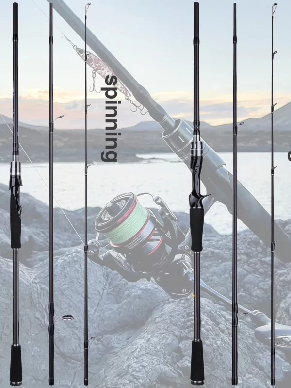 BUDEFO-Maximus Lure Vara De Pesca, Carbono Spinning Baitcasting, Guia Fuji, Viagem Lure Rod, 1.8m, 2.1m, 2.4m, 2.7m, 3.0m, 30T, 3-50g, ML, M, MH - Image 5
