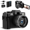 NBD Câmeras de Fotografia Digital, DSLR Iniciante Compacto, Vlogging YouTube Ponto Tiro, 4K, 48MP, 16x, G-Anica, Lente Macro, 4K Dígito