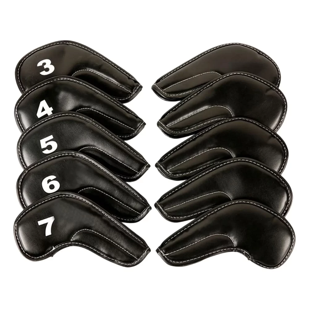 Headcovers Ferro Golfe PU Set, Tampa Da Cabeça Do Clube De Golfe, Número Tag Wedge Ferro, 10Pcs - Image 4
