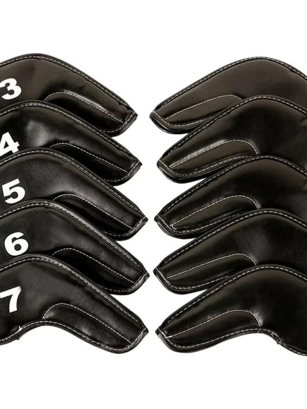 Headcovers Ferro Golfe PU Set, Tampa Da Cabeça Do Clube De Golfe, Número Tag Wedge Ferro, 10Pcs - Image 4