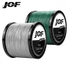 JOF-Linha de pesca trançada para a pesca da carpa, 4 costas, fio do PE do Multifilament, presentes de Rússia para homens, 10-82LB, 100m, 300m, 500m, 1000m