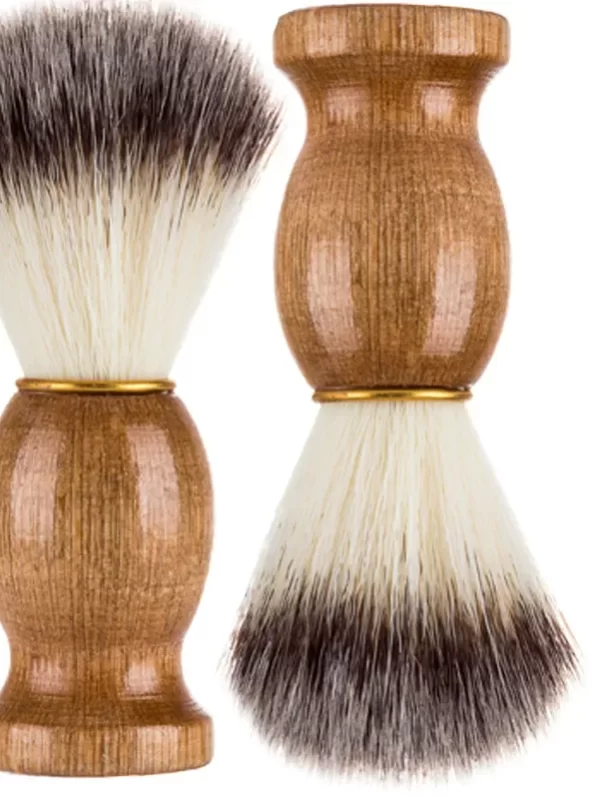 Badger Hair Shaving Brush masculino para barbeiro Aparelho de limpeza de barba facial Ferramenta de barbear com cabo de madeira