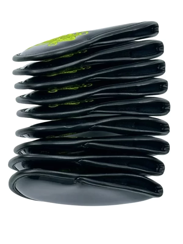 9 pçs/set couro do plutônio com homem de ferro bordado golf club iron head cover 4/5/6/7/8/9/p/a/s - Image 4