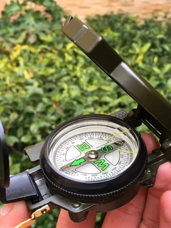 Impermeável Bússola Exército High Precision, Gadget ao ar livre, Sports Caminhadas Montanhismo, Visão Metal Profissional