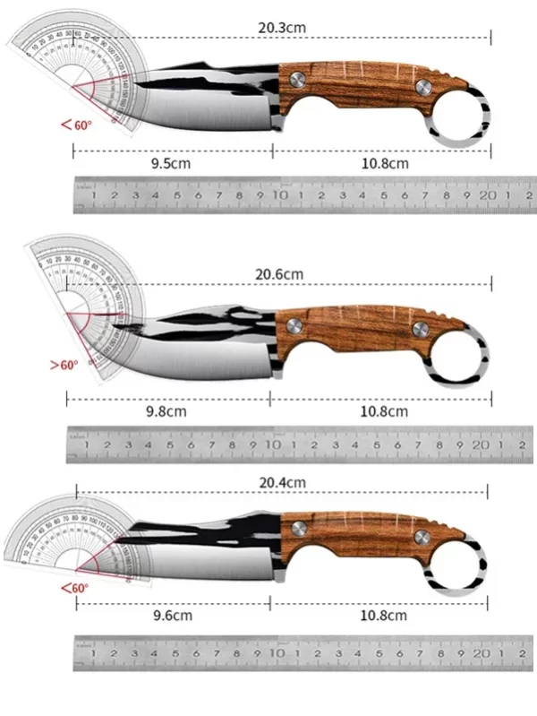 Faca de cozinha de aço inoxidável Seiko, mão forjada, alta dureza, profissional, para cortar carne, frutas, desossa, 3pcs - Image 6
