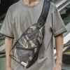 Camuflagem Messenger Bag para homens, Sacos Crossbody, Sacos de Ombro Multifuncionais Sling, Saco Peito Luxo, Design de moda