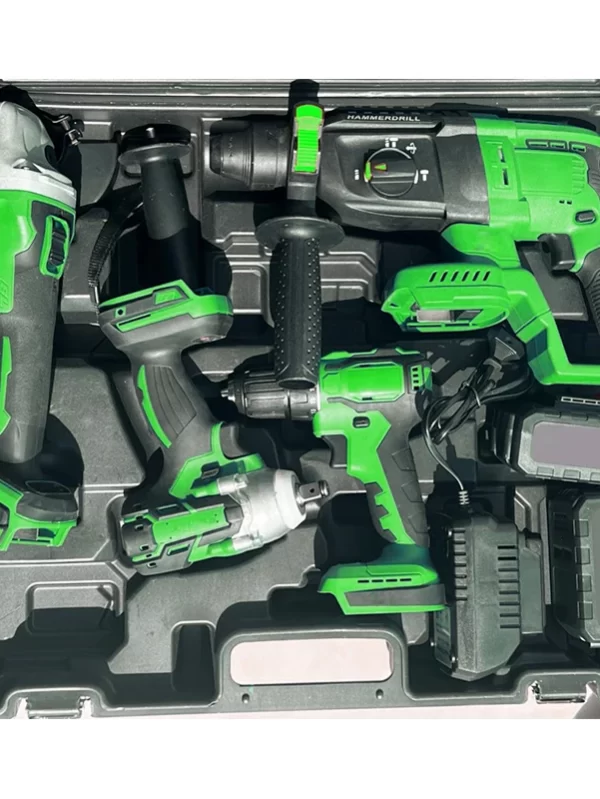 Brushless Drill Set 4 in 1 18V Battery Power Cordless Tools Combo Set with Same Battery Kit Combo