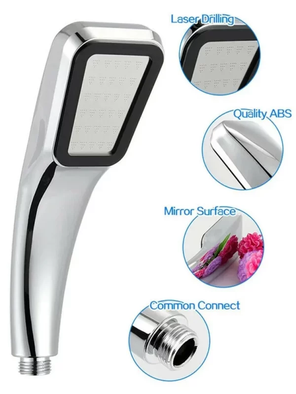 Powerful High Pressure Shower Head Electroplating 300Holes Shower Head Handset Saving-Water Bathroom Shower Head Household