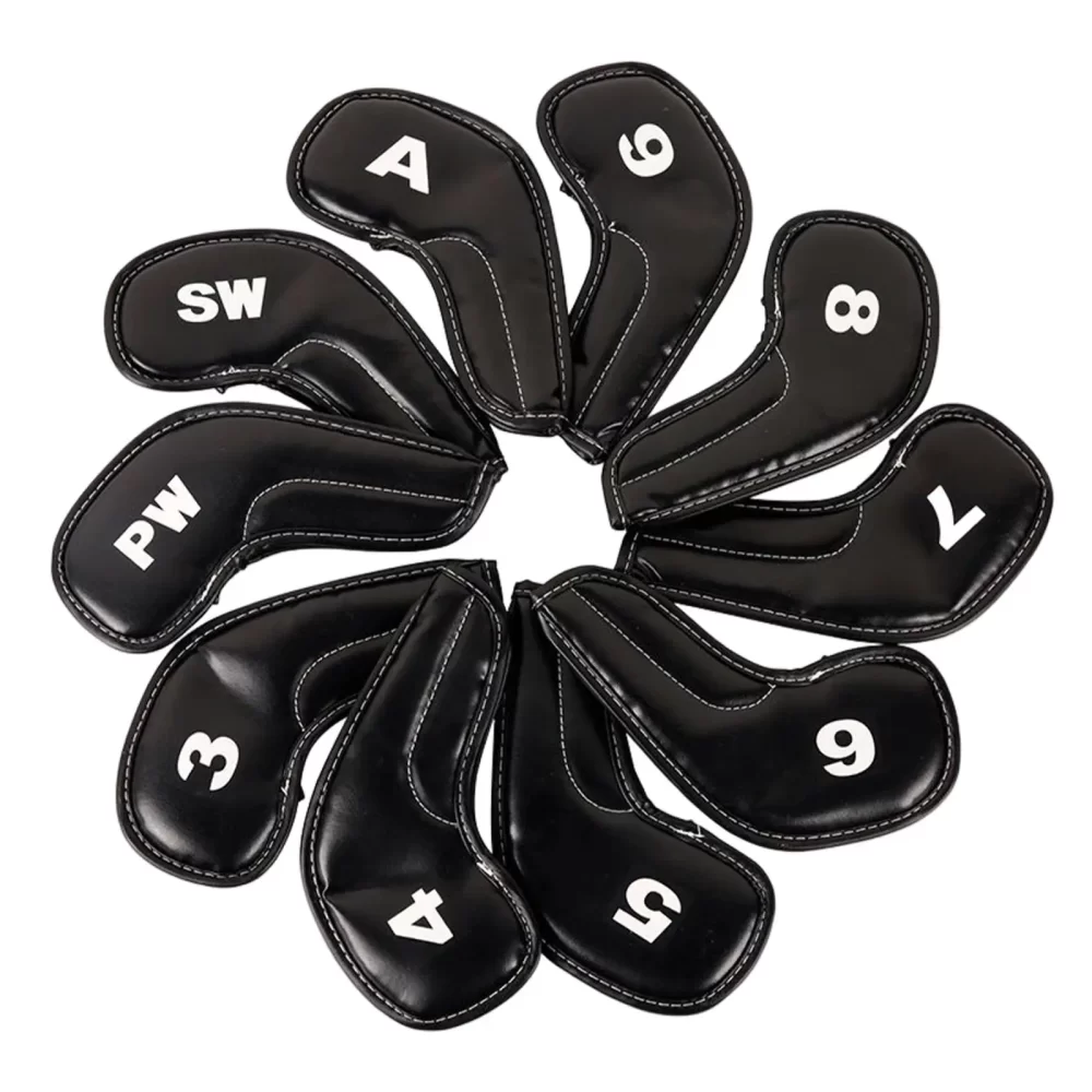 Headcovers Ferro Golfe PU Set, Tampa Da Cabeça Do Clube De Golfe, Número Tag Wedge Ferro, 10Pcs - Image 2