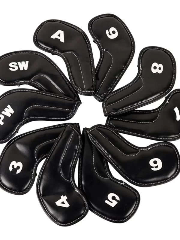Headcovers Ferro Golfe PU Set, Tampa Da Cabeça Do Clube De Golfe, Número Tag Wedge Ferro, 10Pcs - Image 2