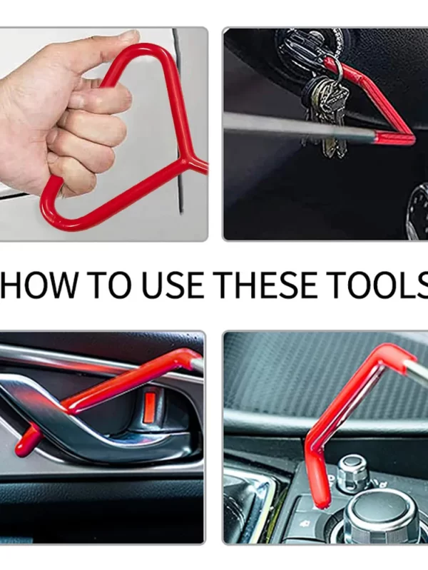 Car Complete Tool Kit Door Open Grabber Lockout Lock Pick Set Long Range Reach Hooking Key Lost In Truck Air Wedge Bag Pump Tool - Image 4