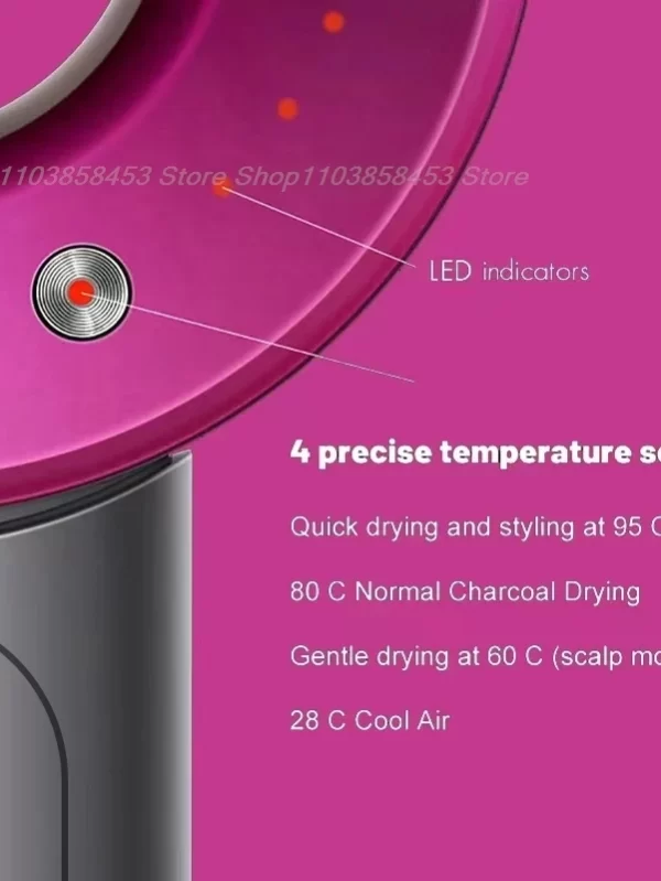 New Professinal Leafless Hair Dryer Negative Hair Care Quick Dry Home Powerful Hairdryer Constant 200 Million Anion Blow Dryer - Image 2