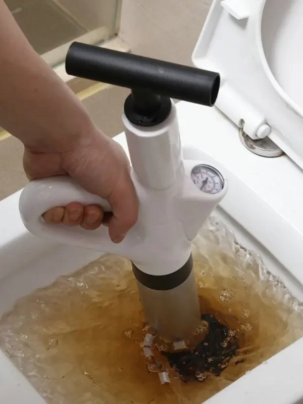 Stainless Steel Toilet Pipe Dredger Pneumatic Household High-pressure Dredging Tool Set Thickened Wall Cylinder Sturdy And Safe - Image 2