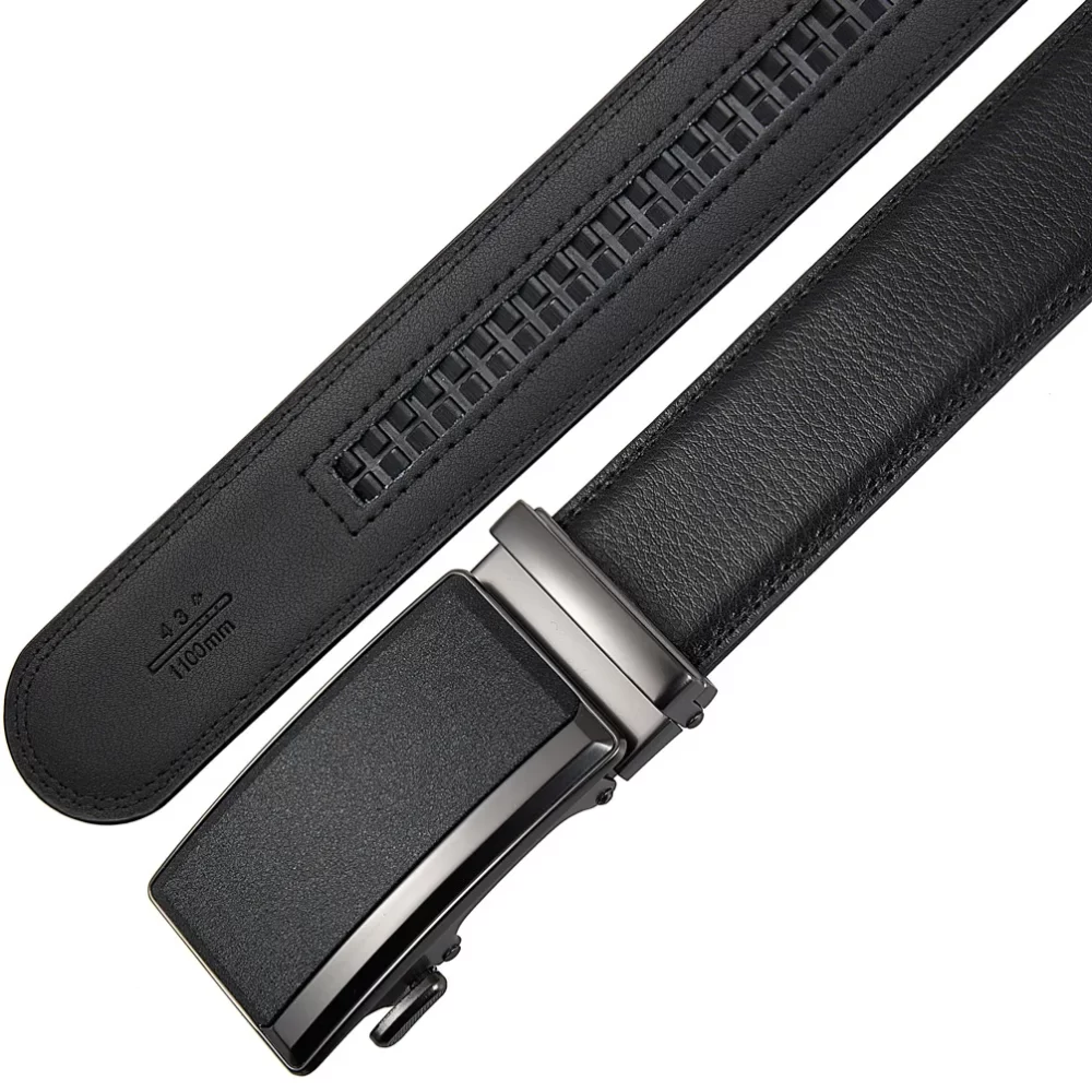 Men's Leather Belts Fashion Automatic Buckle Cowskin Male Belt Luxury Designer Black Brown 3.5cm Plus Size 130 140 150 160 170cm - Image 5