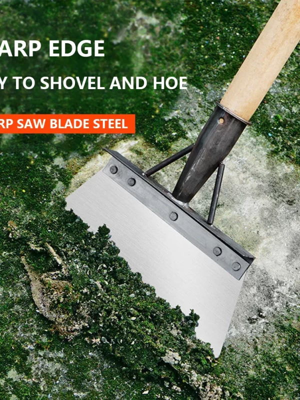 Steel Flat Shovel Multi-Functional Garden Scraper Shovel Rust Resistant Farm Weeding Planting Shovel for Digging in Garden Beds - Image 2
