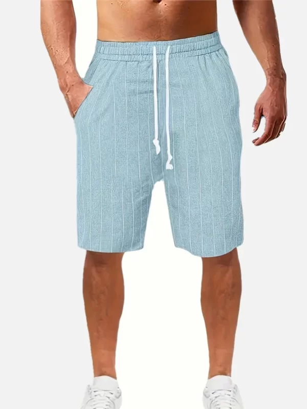 Calção casual de algodão e linho masculino, calção de jogging esportivo, calça curta de ginástica, verão, novo, 2022 - Imagem 4