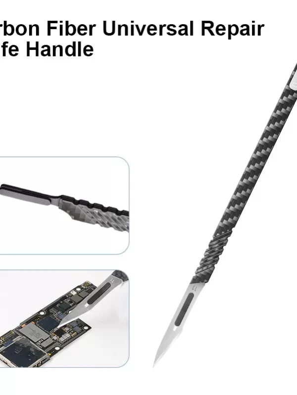 QIANLI TX01 Carbon Fiber Universal Repair Knife Handle for Phone Motherboard Chip Glass Glue Remove Repair Hand Tool Kit