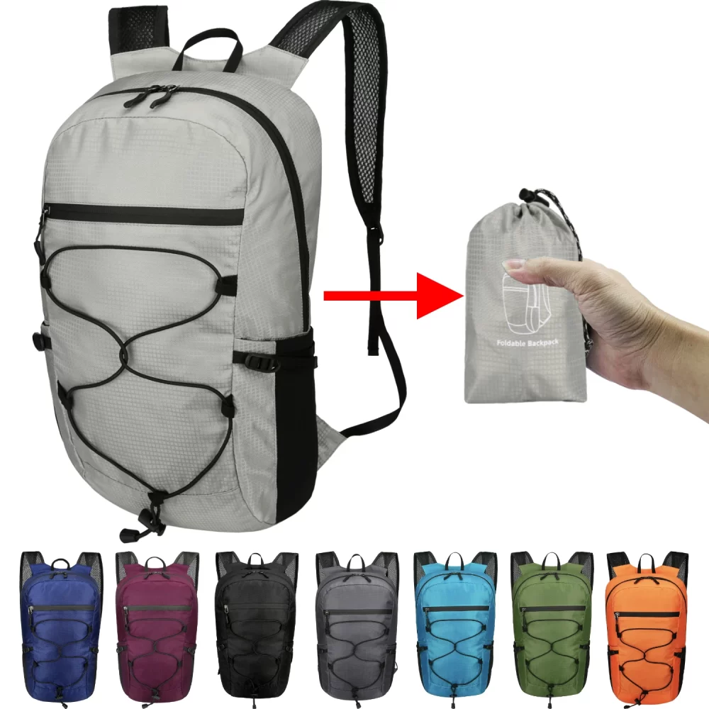Dobrável e Portátil Montanhismo Saco, Ultraleve Viagem Mochila, Caminhadas Daypack, Escalada ao ar livre e Ciclismo