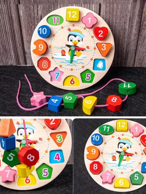 9 in 1 Wooden Montessori Toys Rattle Bell Drum Column Set Musical Instruments Sensory Early Baby Toy Toddler Education - Image 4