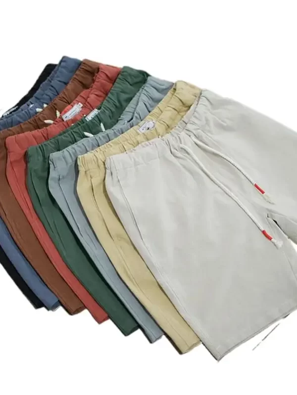 Calça solta de linho algodão masculina, elástico na cintura, calça com cordão, casual, meia calça pura, moda masculina, verão, nova, tamanho grande, M-6XL, 2022