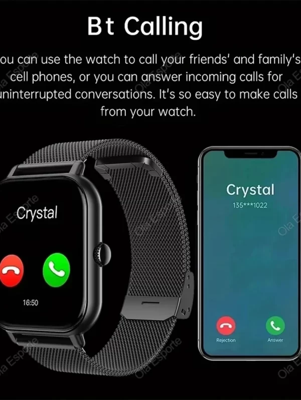 Xiaomi-relógio inteligente para homens e mulheres, 1.44 '', chamada Bluetooth, mostradores DIY, rastreador de fitness esportivo, relógios de freqüência cardíaca, novo, 2022 - Image 4