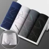 C. Roupa interior respirável antibacteriana nova s, cuecas masculinas, cuecas transparentes, sexy, moda, 4pcs, 2024
