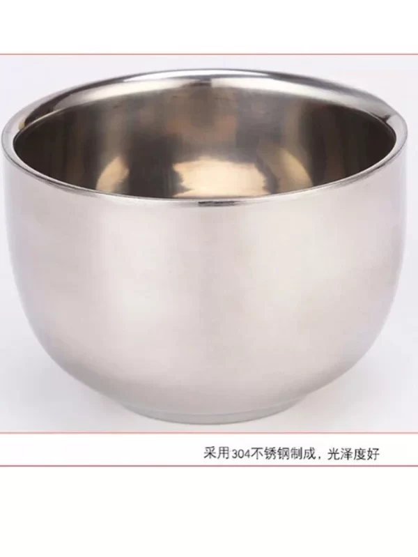 Escova de barbear barba de aço inoxidável, cabelo animal Metal Bowl, agitação manual e espuma, limpeza facial masculina - Image 6