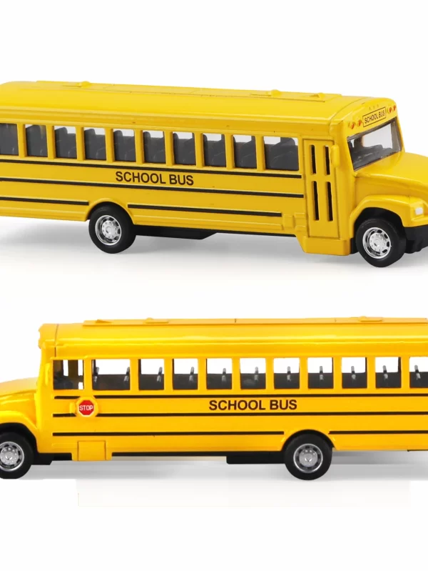 Simulação liga ônibus escolar inércia brinquedo carro, puxar para trás modelo, brinquedos interativos, coleção do carro, presentes educativos do menino