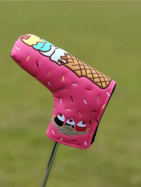 Ice Cream Design Tampa De Madeira De Golfe, Híbrido Motorista Fairway, À prova d'água Protector Set, Durable Golf Putter Head Club Capas - Image 6